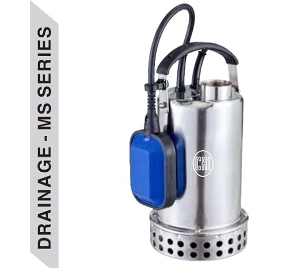 CRI stainless steel Drainage pump 1 HP 7.8mtrs Head MSD-750 32mm delivery with float switch and 10mtrs cable