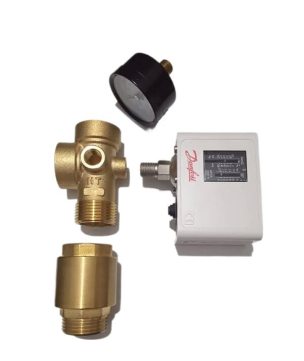 Pressure pump accessories (DANFOSS pressure switch, Pressure gauge,5 way connector and NRV)