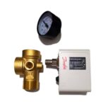 Pressure pump accessories (DANFOSS pressure switch, Pressure gauge and 5 way connector)
