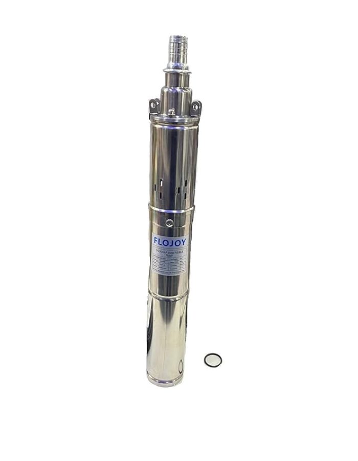 FLOJOY Asian Pumps & Machineries 24V High Lift 180-190Feet Brushless Screw Solar Submersible Pump for Openwell/Borewell Farm Construction Marine & Irrigation 350w 1700-2000Lph