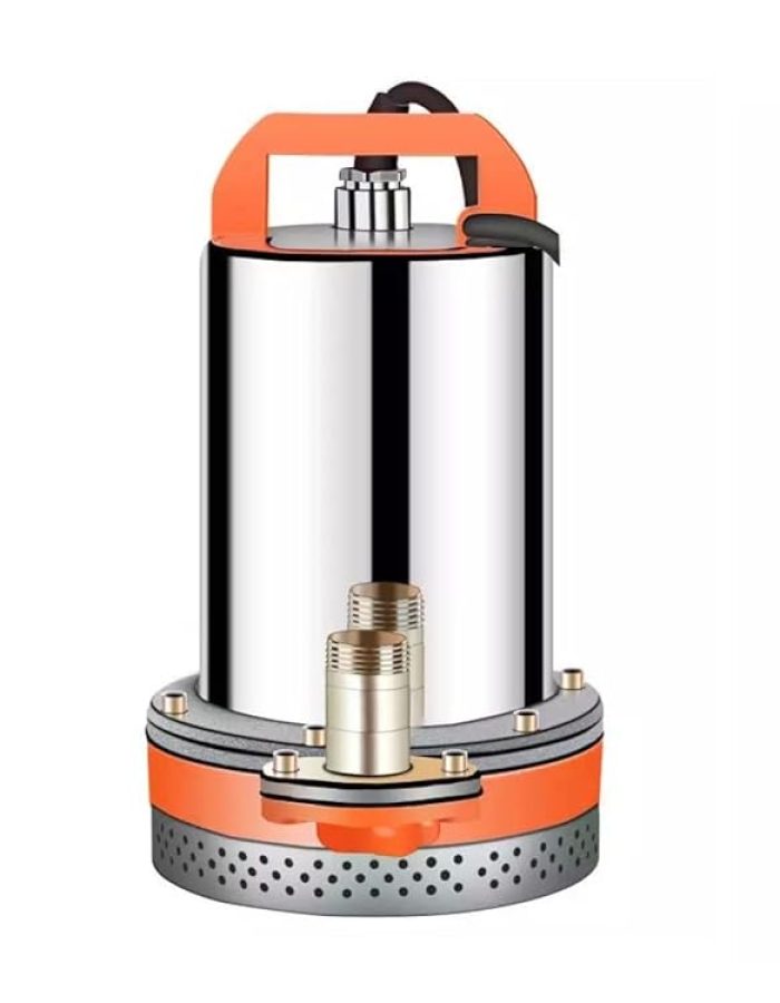 Asian Pumps & Machineries DC 12V 150W Solar Submersible Water Pump Solar Panel or Battery Operated Water Pump Head 25-30 Feet 4000Lph Stainless Steel Cable Length 2M & Pipe size 1” For Water Transport, Marine Boat