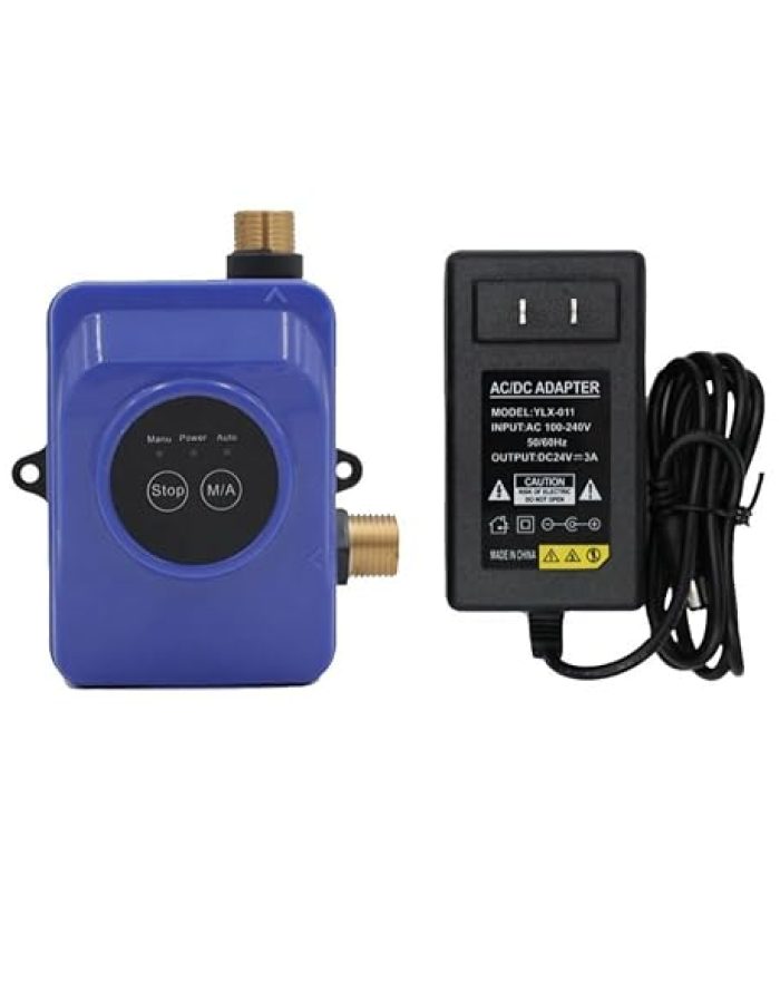 FLOJOY Asian Pumps 24V 75-100W DC Solar Silent Water Booster Pump Automatic On/Off Flow Switch 33L/min Flow & 20m Lift Height With 220V Ac Adapter For Single or 2 Points Equal Pressure