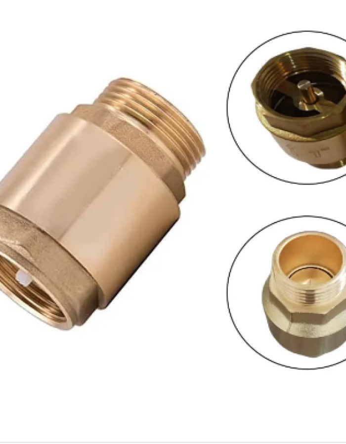 Pressure pump NRV brass (with 1 side Female thread & 1 side male thread) (specialy for pressure pump and pressure pump bypass connection)